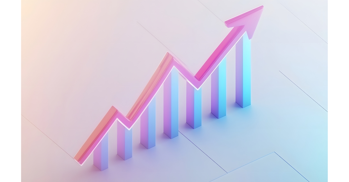 矢印でトレンドを示している