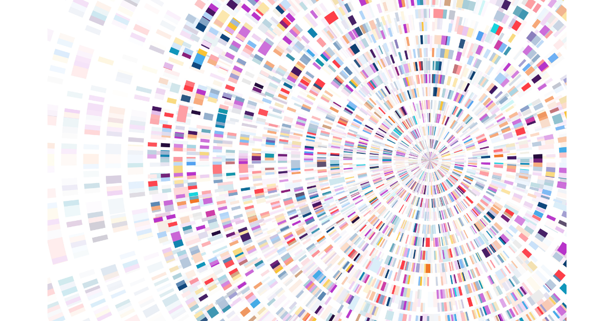 円状のカラフルな図形